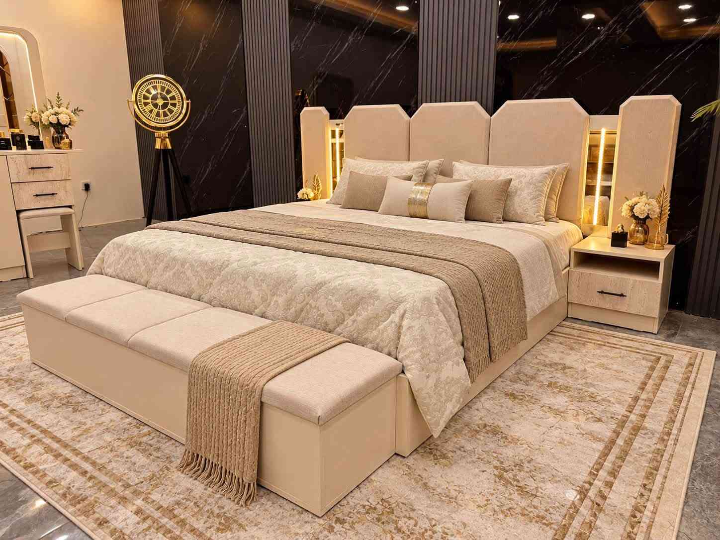 طقم ١٠ قطع • مودرن • سرير مخزن