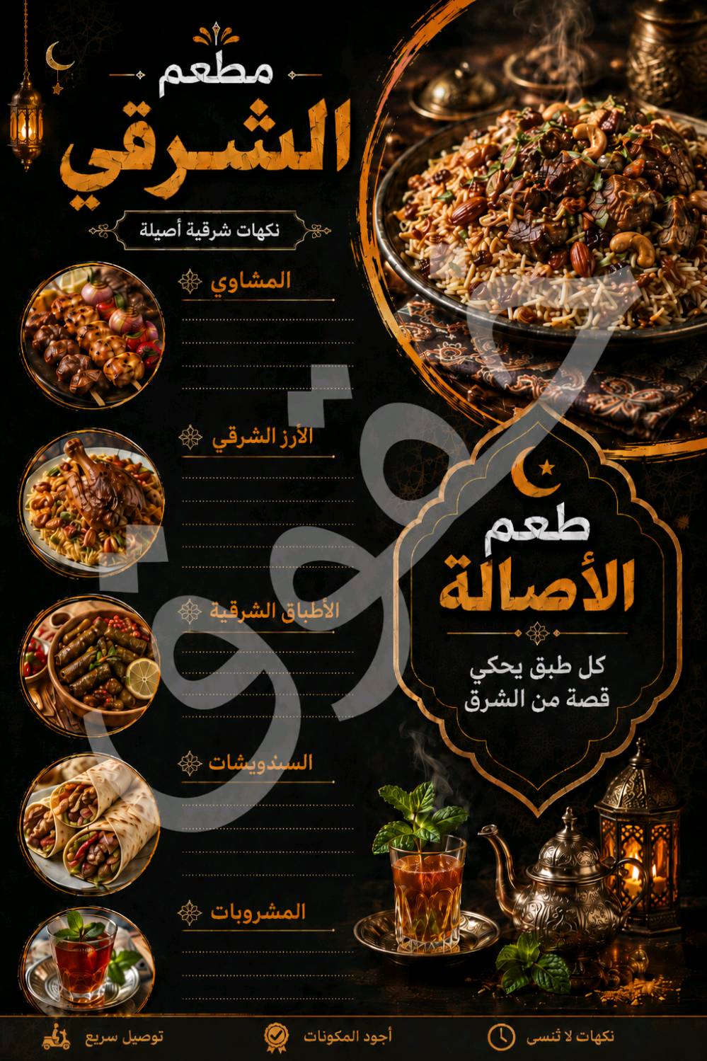 منيو مطاعم شكل احترافي وعلى موافقة الزبون على الشكل السعر 5$ 
راسلني على الواتساب : +9647775879621