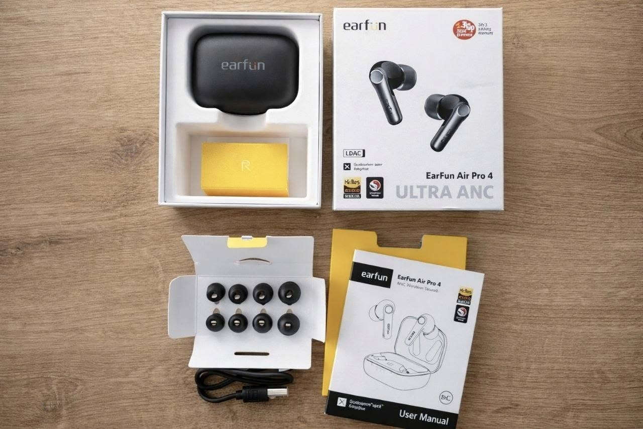 ايربودات • Earfun Pro 4 • ابيض واسود
