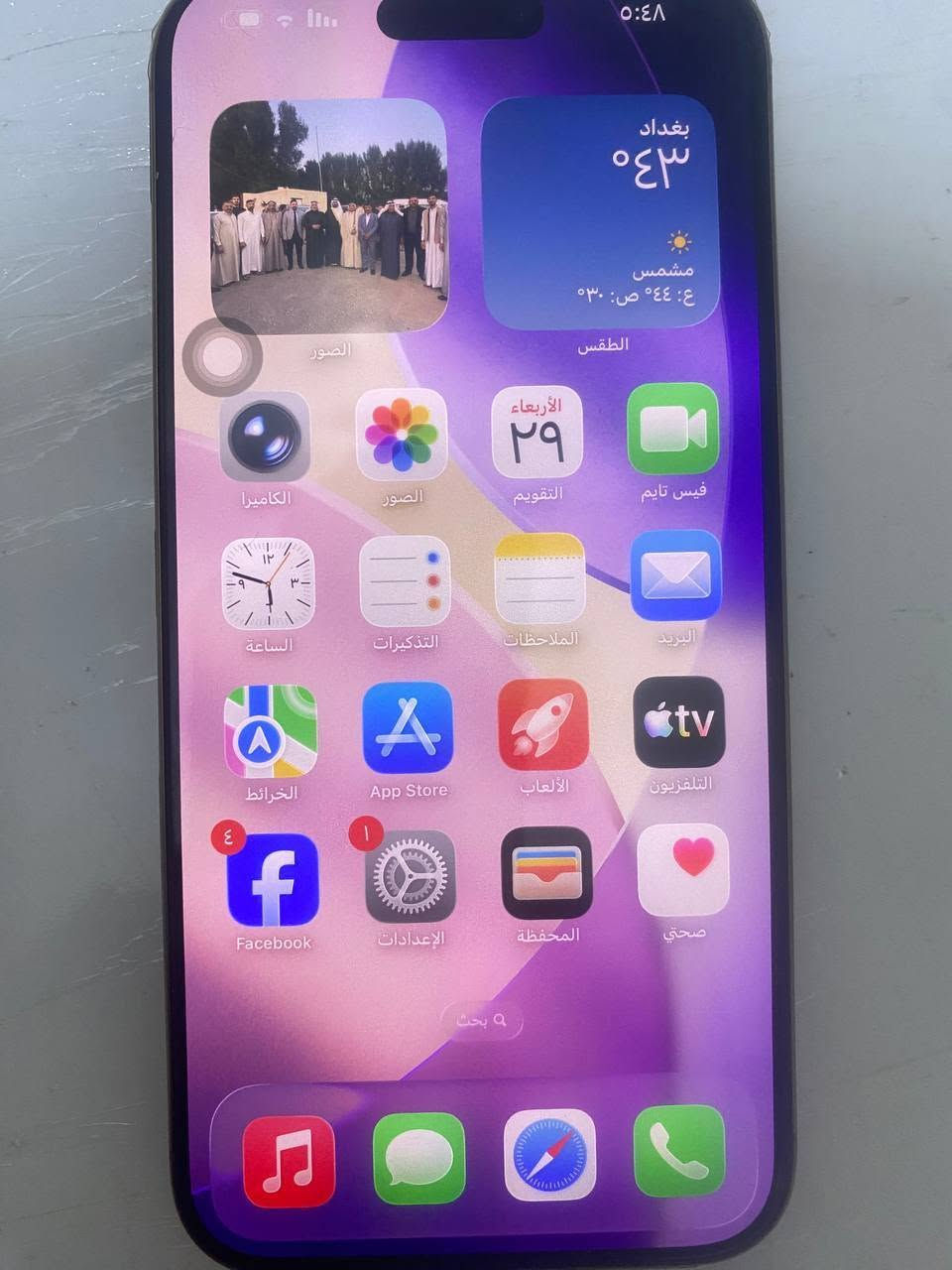 السلام عليكم
Iphone 16 pro max

🔻نسخة شرق اوسط 

🔻بطارية 91%

🔻عدد الدورات 325 دورة

🔻ذاكرة 256

🔻مكفول اي قطعه ما بي مبدل استخدام شخصي 

🔻السعر 1350000، مليون و350

🔻للتواصل *********** واتساب او التواصل خاص
