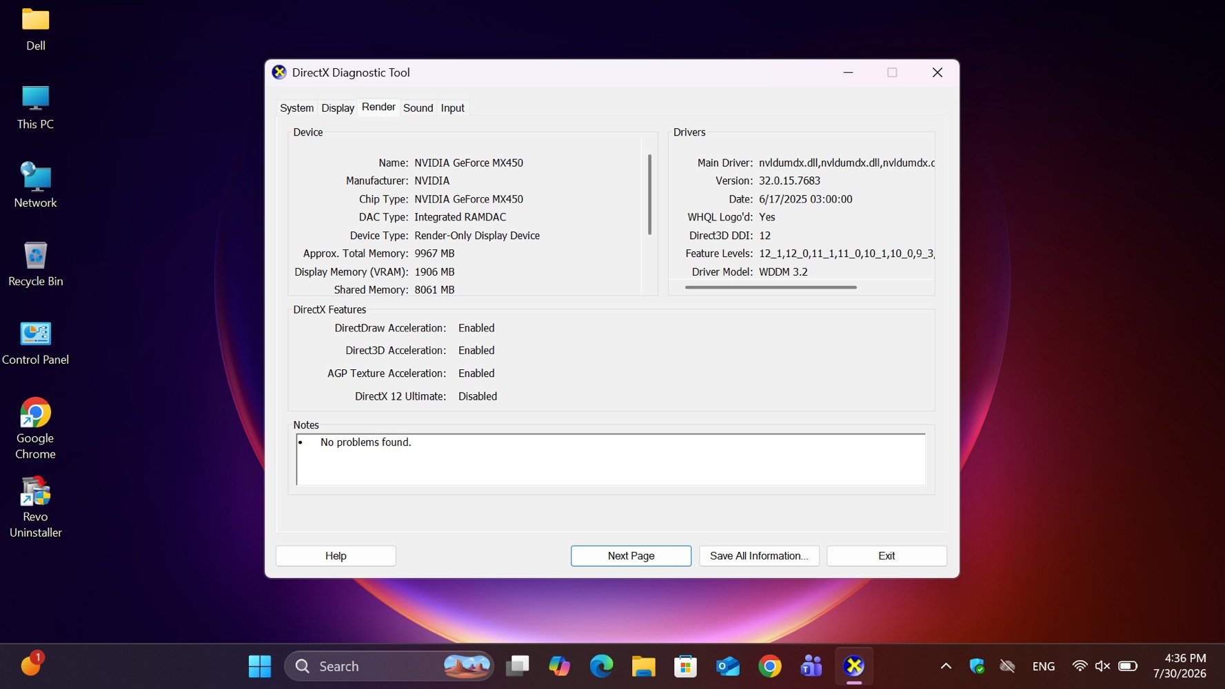 سلام عليكم لابتوب Dell للبيع
كارتين
Nvidia Geforce MX450
Intel (R) Iris(R) Xe Graphics
Intel Core i7-1165G7 معالج
رامات 16Gb
128Gb و 1T تخزين
اللاب كلش جديد مامفتوح
ملحقاته شاحنته الاصلية ويا
تواصل خاص
سعر : 670 الف وبيها مجال للشراي