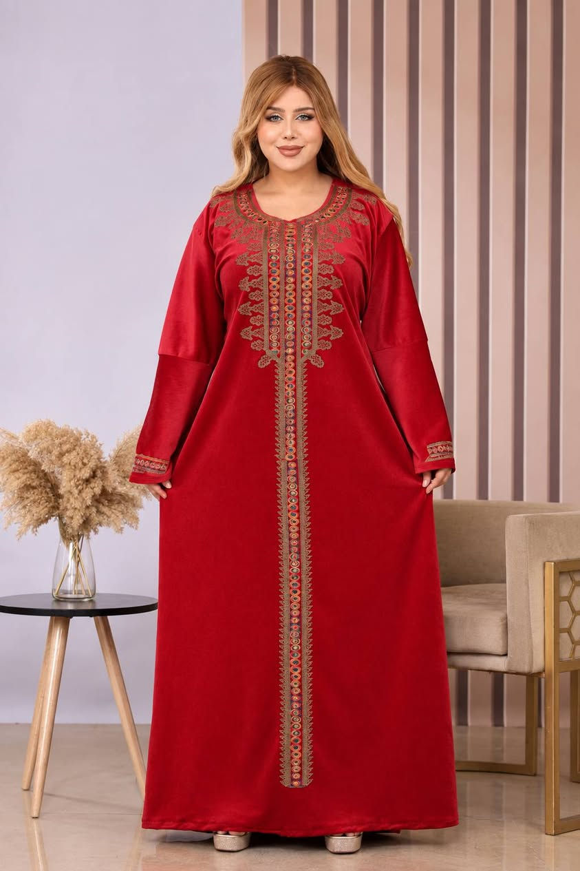 مخمل كوري ثقيل تطريز صدر وردن 
دبل كلوش وحزام 
قياسات l . xl . xxl
السعر ١٨ الف
للتواصل..
***********

نص مكتوب في الصور:
- لمسة فاطمة