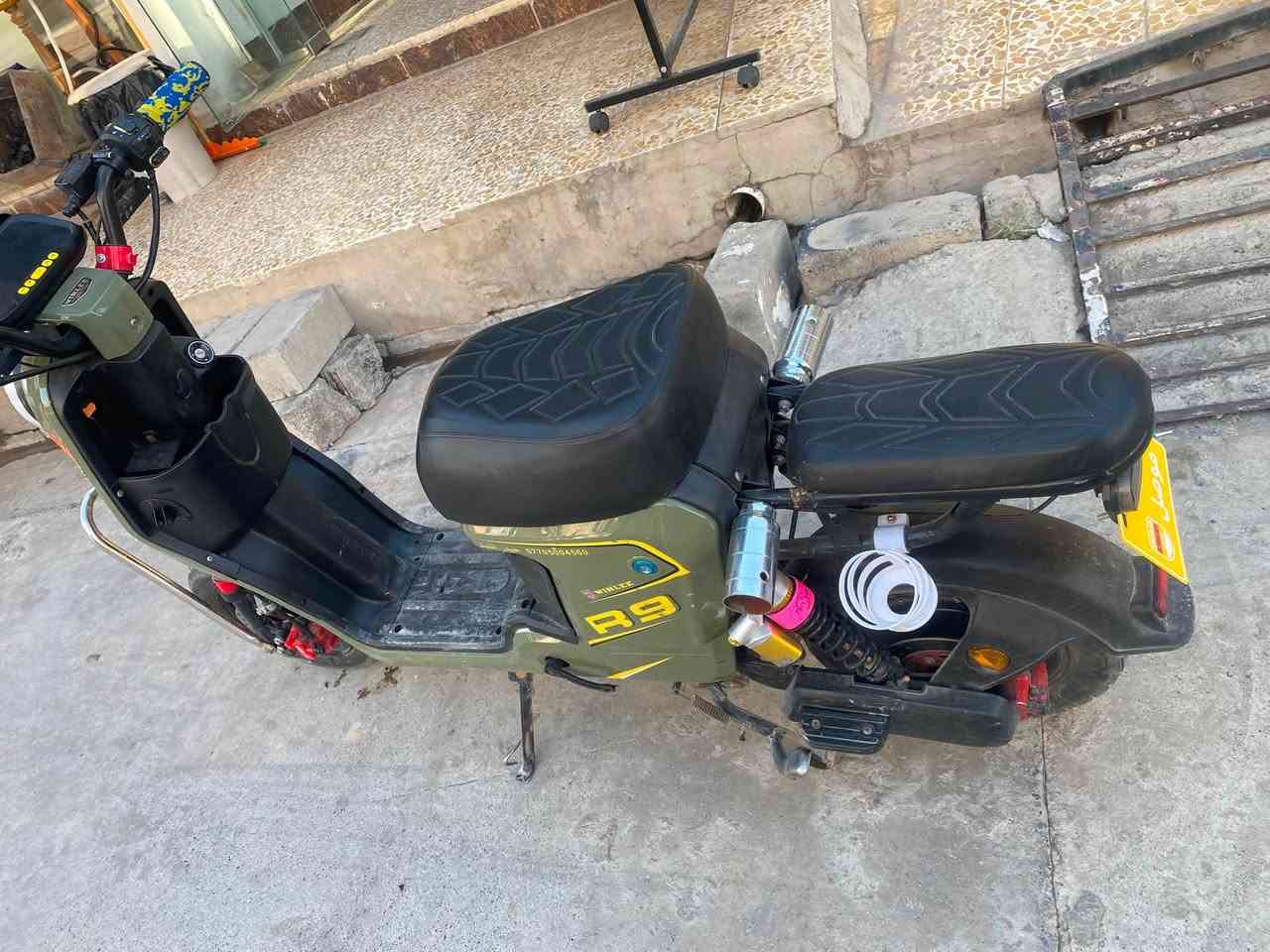 السلام عليكم دراجه للبيع شحن
بطاريات 🔋 3دبل (32)امير وثنين شرط الفحص صغار 
الدرجه نضافتها كدام العين ومابيها اي مصرف كلشي بيها شغال 
ملاحظة فقط السكريتر بيها فره بوش 
عنوان موصّل الايسر 
نضام P
نضام Rرجوع 
شاشه اعطال 
لون زيتوني مميز
بريكات كلها شغلات اشاير لايتات كله شغال شرط

السعر 380بي مجال بسيط

تواصل خاص (***********)الرقم فقط واتساب
