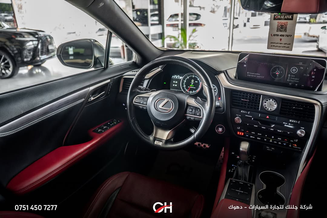 Lexus RX 350 F Sport

السنة: 2022
الممشى: 32,000 ميل
الحالة: USA
الموقع: دهوك

المحرك ونظام الدفع:

* محرك V6 سعة 3.5 لتر
* القوة: 295 حصان
* العزم: 370 نيوتن متر
* ناقل حركة أوتوماتيك 8 سرعات
* نظام دفع AWD

المواصفات:

* فئة F Sport
* شاشة وسطية
* Apple CarPlay + Android Auto
* كاميرا خلفية
* حساسات أمامية وخلفية
* مقاعد جلد رياضية
* مقاعد أمامية كهربائية
* تدفئة وتبريد المقاعد
* فتحة سقف
* تشغيل ودخول ذكي
* مثبت سرعة
* مصابيح LED
* جنوط F Sport
* أنظمة أمان ومساعدة السائق

📞 ***********
شركة جلنك وليد صبري – دهوك

#Chalank_cars_duhok

نص مكتوب في الصور:
- *********** CH شركة چلنك لتجارة السيارات - دهوك
- *********** شركة چلنك لتجارة السيارات - دهوك