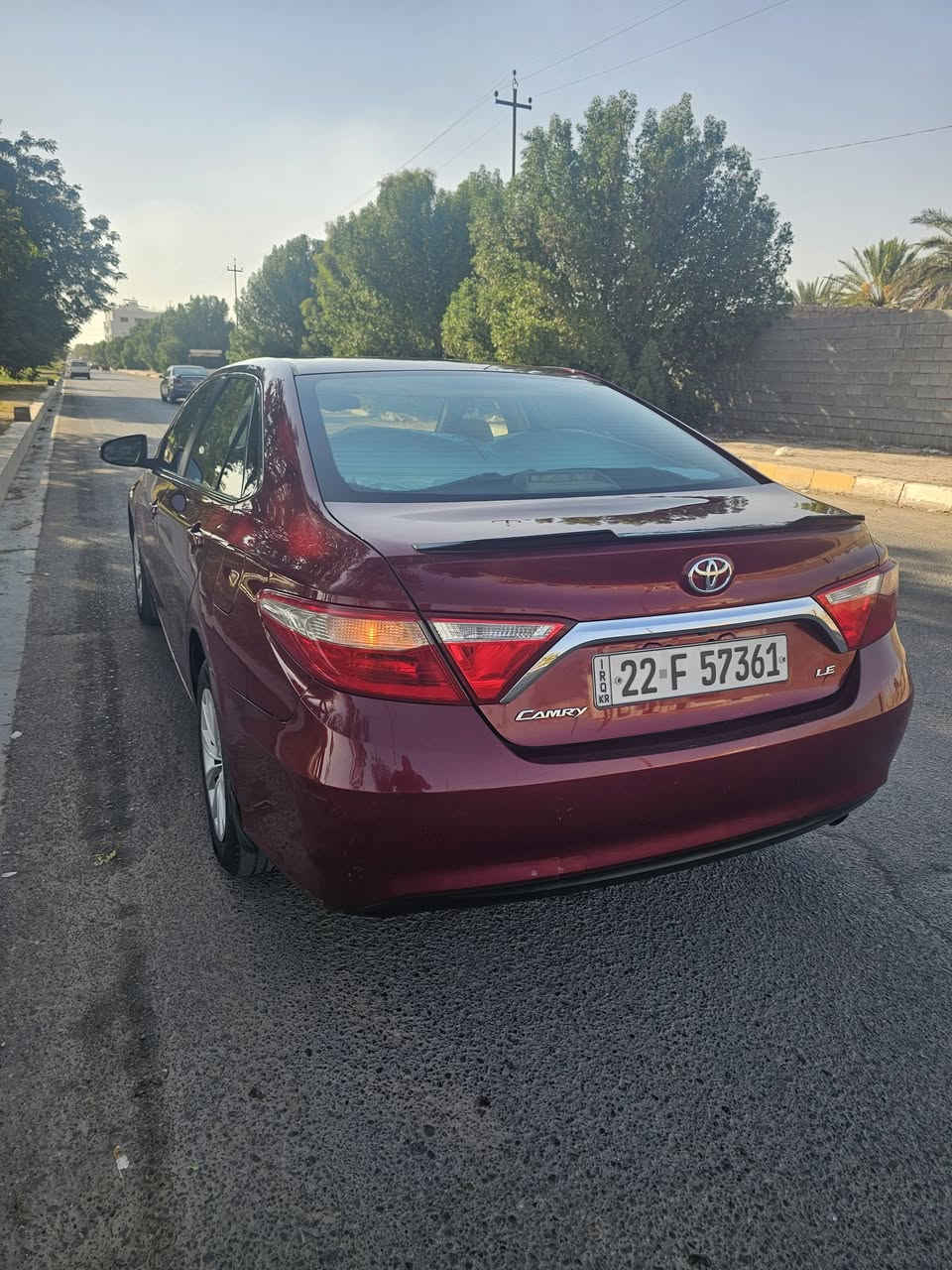 مساء الخير احبتي 
كامري 2017 امريكي دواخل خليجي كير محرك تبريد كله تمام صبغ اربع قطع سيارة حيل جاهزة باسم ولد يمي تحويل مباشر السعر 135 مع المجال الاستفسار الاتصال على الرقم *********** العنوان صلاح الدين قضاء بلد قرب المرقد اسف للاطلالة
