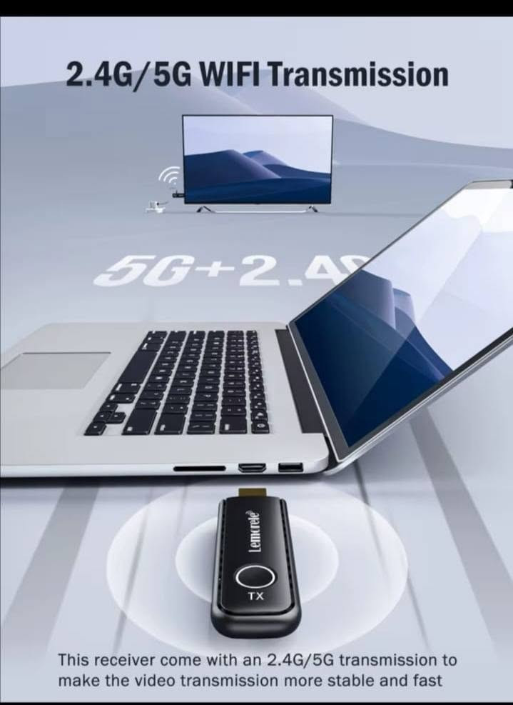 جهاز استقبال ارسال لا سلكي HDMI واي فاي من Lemorele 50 متر 1080P60Hz مهايئ عرض موسع دونغل للتلفزيون عصا شاشة جهاز عرض سعر القطعه  40 الف  للحجز خاص او اتصال ***********
