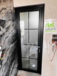 ابواب S55 • مقطع 12 سم • زجاج دبل مقسى
