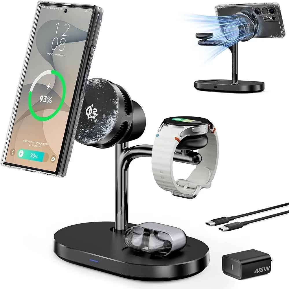 شاحن Qi2.2 • شحن سريع ٢٥W • تبريد TEC