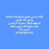 ١٤٠م • طابق تاسع • مصرف الرافدين