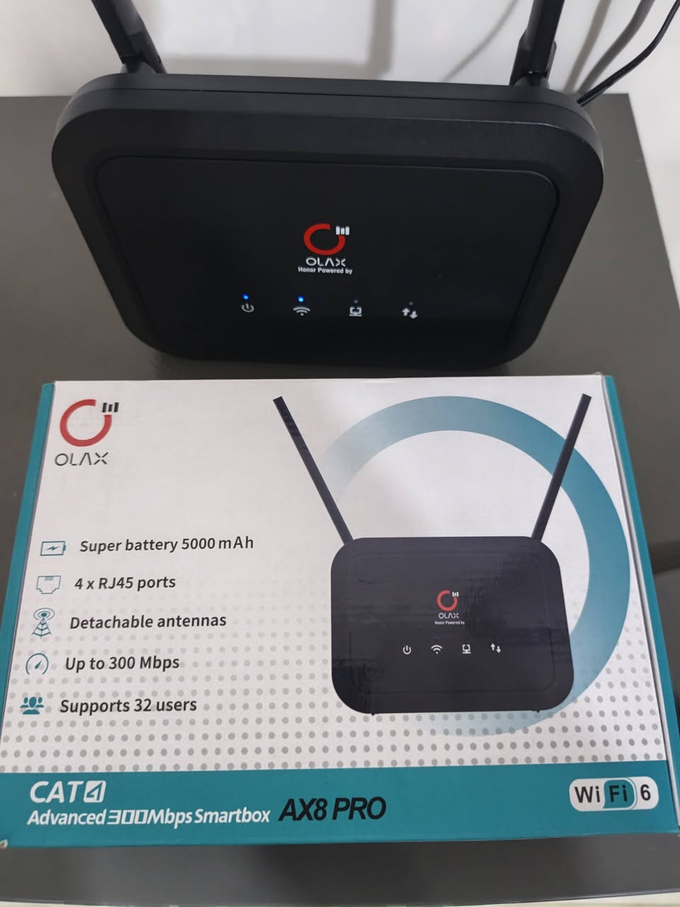 السلام عليكم...

راوتر اولاكس 4G جديد بلكارتون ممستخدم 

مميزاته... 
1 راوتر جوكر يدعم جميع الخطوط 
300 mbps   2
3  يتحمل عدد متصلين 32 جهاز 
4 كهرباء + شحن بطاريته 5000 ملي امبير  

للتواصل واتساب  ***********
