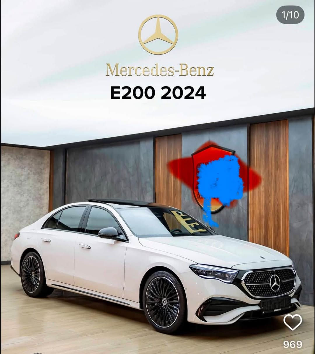 🚘 مرسيدس بنز E 200 – موديل 2024
✨ المواصفات:
• وارد من ألمانيا 🇩🇪
• صناعة ألمانية
• ماشية 9,000 كم فقط
• السيارة رقم ومسجلة
• حالة ممتازة جداً

📞 للتواصل والاستفسار:
***********

نص مكتوب في الصور:
- 2/10 969
- 9/10 969
- 1/10
- Mercedes-Benz
- E200 2024
- 969
- 3/10
- 5/10 969
- 6/10 969
- 8/10 969
