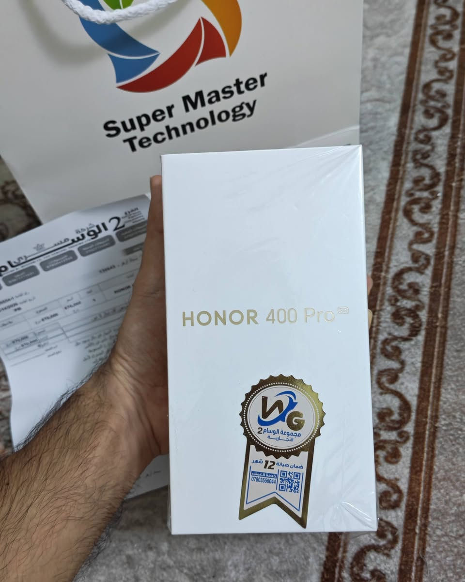 السلام عليكم هونر 400 برو الجهاز جديد غير مستخدم بلاصقات الشركة فقط مفتوح من الكارتون الذاكرة 512 جهاز جديد بعدة داخل الضمان 12 شهر سنة مع كامل محلقاتة نضيفة وجديد بلباكيت السعر 825 الشراي يتواصل خاص او واتساب  ***********
مكاني السماوة
