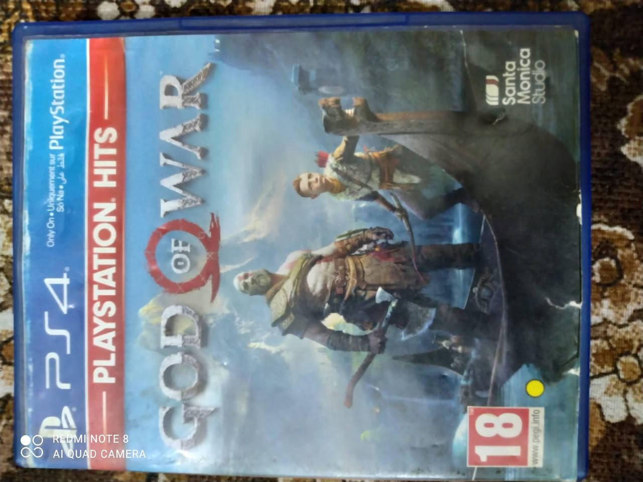 🎮 God of War 2018 – PS4 للبيع
🔥 القرص نظيف جداً وكأنه جديد، شغال 100% بدون أي مشاكل. 📀 العلبة موجودة وحالتها ممتازة. 💰 السعر: 10 ألاف دينار 
❌ لا مراوسة قوية ولا تبديل. ✅ اللي جاد بالشراء يتواصل
والشراي يجي يفحص القرص واذا مو شغال ما ياخذة
عنواني شامية حي العسكري الشرقي قرب جامع امام السجاد
***********

