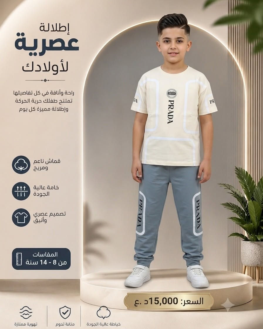 أناقة وراحة في كل وقت طقم شبابي بتصميم مميز وخامة مريحة للاستخدام اليومي 
سعر القطعه 15000 د. ع
توصيل بغداد وجميع المحافظات: 5,000 د.ع 
 للطلب والاستفسار مراسلة الصفحة أو واتساب *********** 
الكميه محدودة لا تضيعو الفرصه 
#اكسبلور_فولو #ملابس_أطفال_ولادي_بناتي #العراق_بغداد #امهات _اباء #تراك
