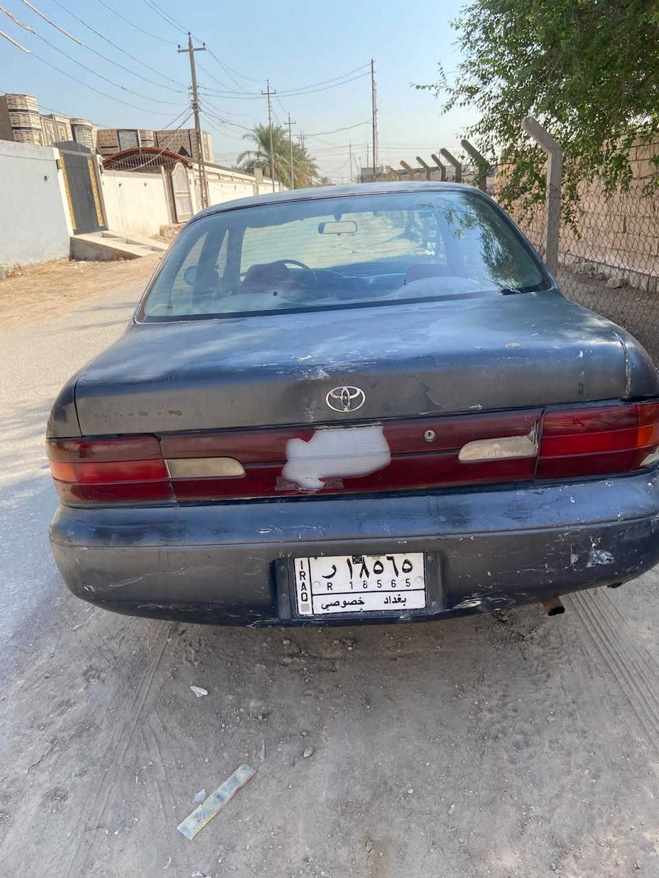 سياره كورولا سبرنتر ١٩٩٦ للبيع
مشروع وطني رقم بغداد بأسمي السنويه ما ساقطه

سياره عوزها ترتيب اني مافارغلها

 كير اوتماتيك تبريد مايشتغل وترتيب كهربائيات وصبغ وكذا

مثل ماتشوفون بالصور السياره هاملها حته غسل مافارغ اغسلها ولا ارتبها بس اروح للشغل وارجع بيها

مكاني كوفه براكيه *********** 

السعر ٣٠ وبيها مجال بسيط
