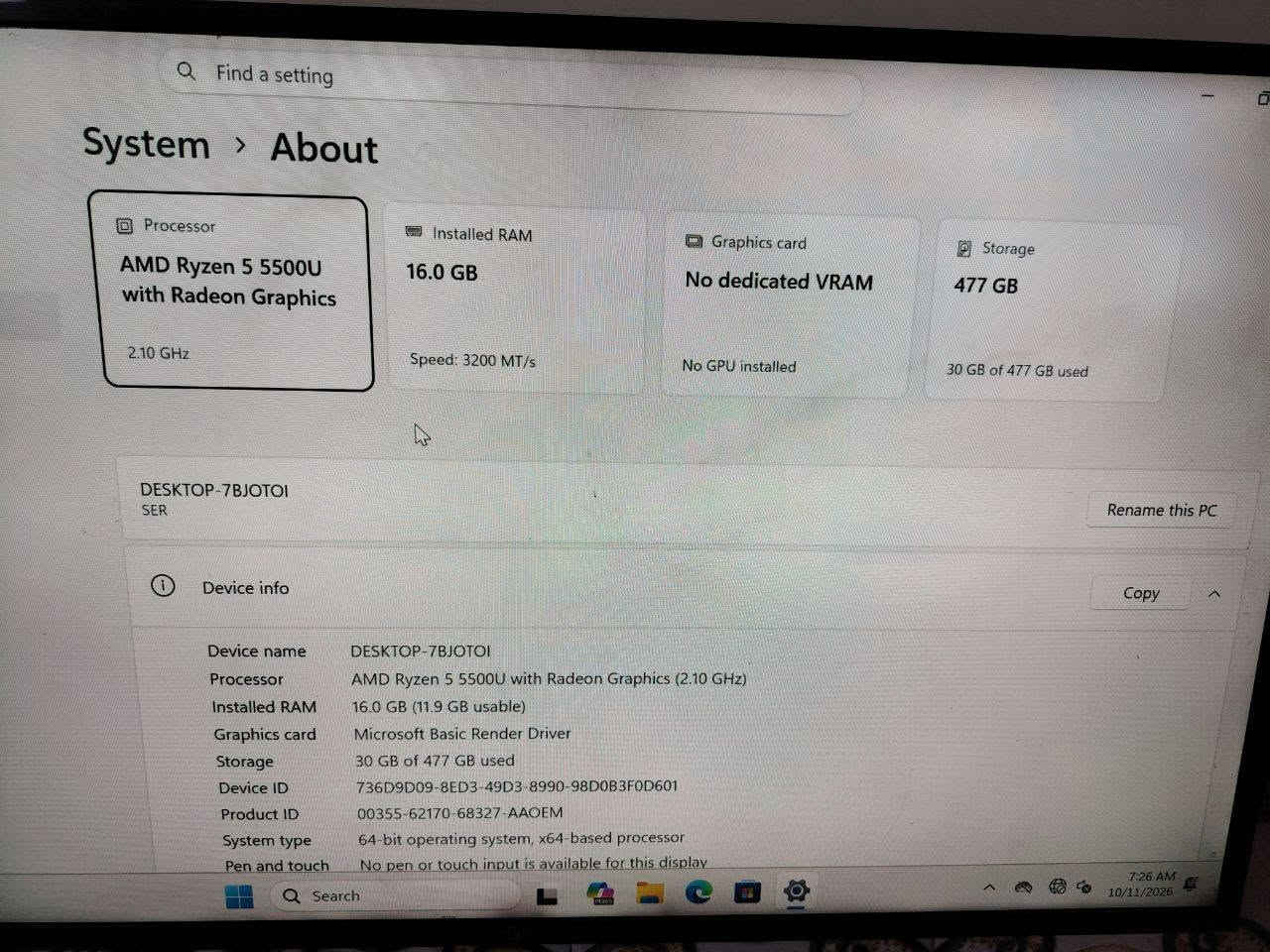 Mini PC SER • رايزن 5 5500U • 16GB رام
