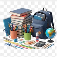 قرطاسية • دفاتر ١٠٠+٦٠+٣٠ • محفظة سحاب