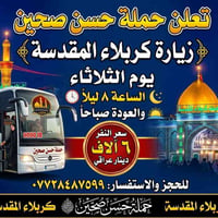 زيارة كربلاء المقدسة • حملة حسن صحين • الثلاثاء ٨ ليلاً