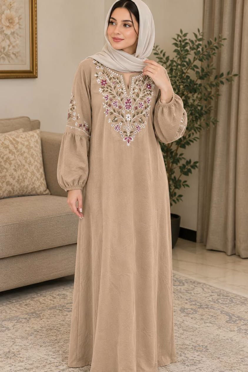 دشداشة نسائية • خامة قديفة • XL XXL 3XL
