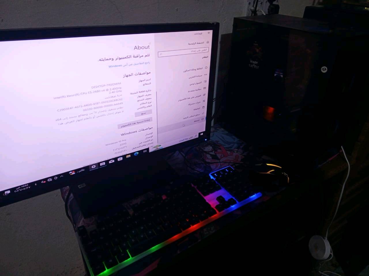 كيس العاب للبيع

المعالج: Intel Xeon E5-2680 v4
كرت الشاشة: RX 580 8GB
الرام: 8GB DDR4 3200MHz
التخزين: SSD 240GB + HDD 500GB

مع كيبورد وماوس وكارتون الكيس

بدون شاشة 
رجائاً المو شراي لا يتعبني 
السعر 375 الف وبي مجال 
مكان بغداد الراشدية

***********