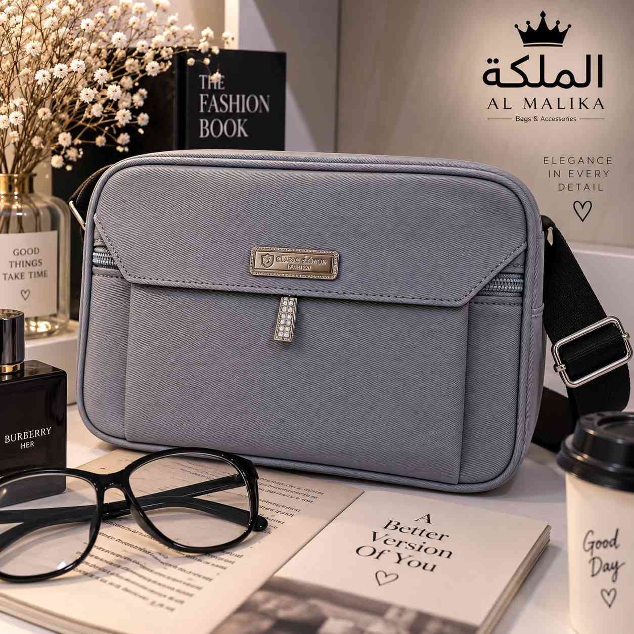 بنات تخفيضات ٣ حقائب ب ٢٥ وتوصيل بغداد ومحافضات ٥ الف 💚💚💚💚

نص مكتوب في الصور:
- الملكة AL MALIKA Bags & Accessories ملكي MORE THAN A BAG A STYLE ELEGANCE IN EVERY DETAIL
- الملكة AL MALIKA Bags & Accessories Carry Your Style ♡ كل تفاصيلك .. تحكي جمالك ♡
- Sport Style ♥ الملكة AL MALIKA Bags & Accessories Practical Stylish For You ♥ كل التفاصيل تصنع الفرق .. ♥ مناسبة لكل يوم خفيفة الوزن جودة عالية — A L M A L I K A — Bags & Accessories
- الملكة AL MALIKA Bags & Accessories ELEGANCE IN EVERY DETAIL
- الملكة AL MALIKA - Bags & Accessories -
- More
- Than
- A Bag
- ♡
- التفاصيل تصنع الفرق .. ♡
- الملكة
- AL MALIKA
- - Bags & Accessories -
- Sport Style
- SIMPLE
- STYLISH
- PRACTICAL
- ALWAYS
- WITH YOU
- التفاصيل
- تصنع الجمال ..