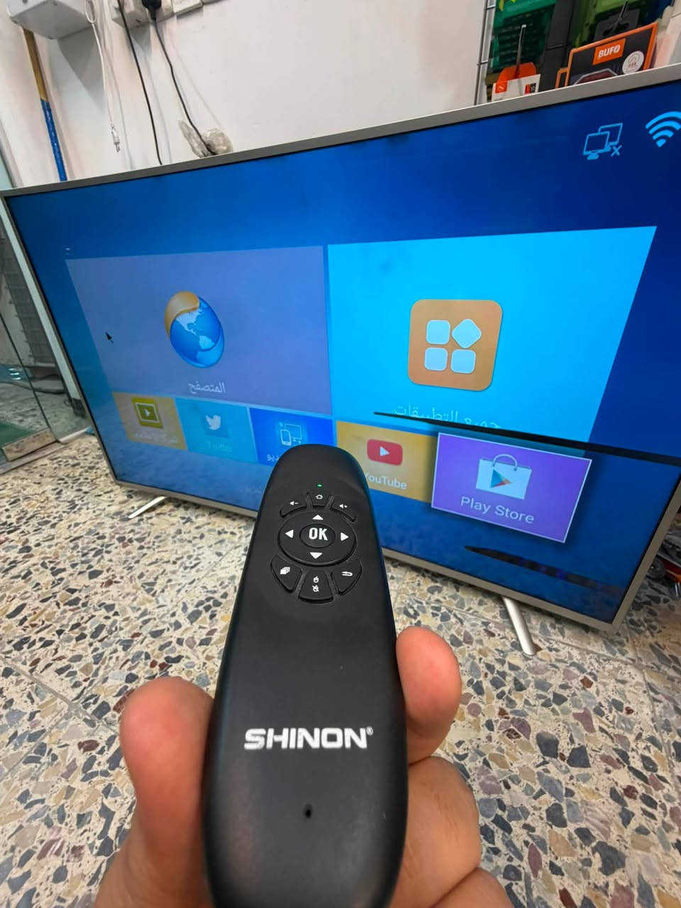 📺 شاشة شينون SHINON مقوسة 55 إنچ للبيع 🔥

✅ قياس 55 إنچ – Curved
⚠️ بيها خطّين بالشاشة فقط موضح بالصور 
✨ النظافة: 95%
🎮 ريمونت كيبورد أصلي
💯 باقي الجهاز شغال

💰 السعر: 325 وبيها مجال بسيط جداً 

📍 بغداد / الحرية / دور نواب الضباط
📞 *********** واتساب ✅✅
