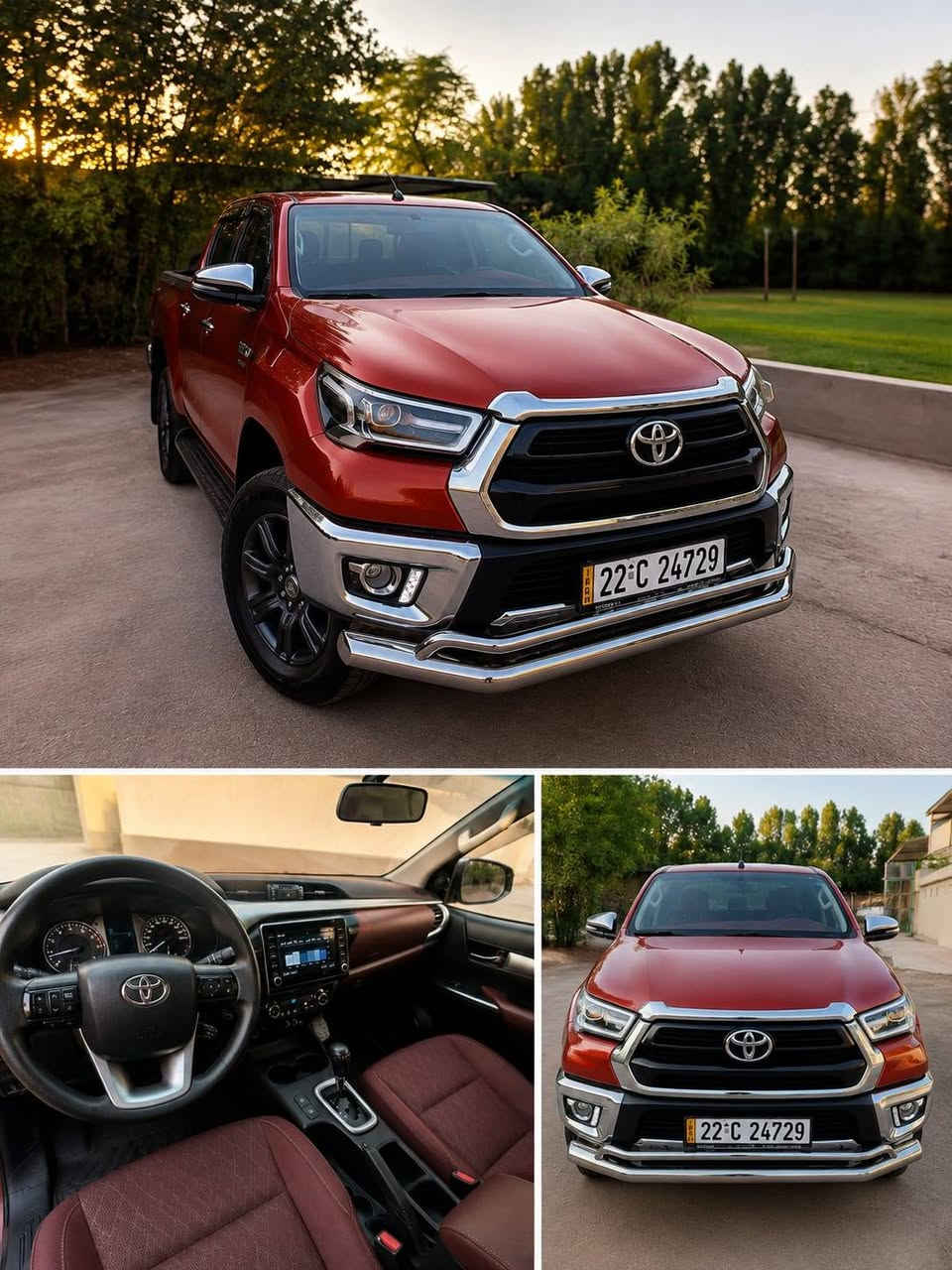 🚨🔥 للبيع تويوتا هايلوكس Hilux SRS 🔥🚨
🛻 تويوتا هايلوكس غمارتين – SRS
🔸 الموديل: 2021
🔸 المحرك: 4 سلندر
🔸 الممشى: 130 ألف تقريباً
🔸 اللون: مشمشي مميز 🍑
🔸 السيارة مكفولة ✅
🔸 جنوط سوداء
🔸 إنارة أمامية LED
🔸 مرايات جانبية كروم
🔸 حوض خلفي مرتب ونظيف
🔸 السيارة نظيفة ومرتبة جداً ✨
🔸 شكل ومظهر رياضي وحلو

📸 السيارة مثل ما مبين بالصور

💰 السعر: ______
📍 الموقع: بابل الاسكندريه 

📞 للاستفسار والجادين فقط:
***********

🔴 الفحص على المشتري، والسيارة حاضرة للفحص.
🤝 للجادين فقط، والله يبارك للجميع
