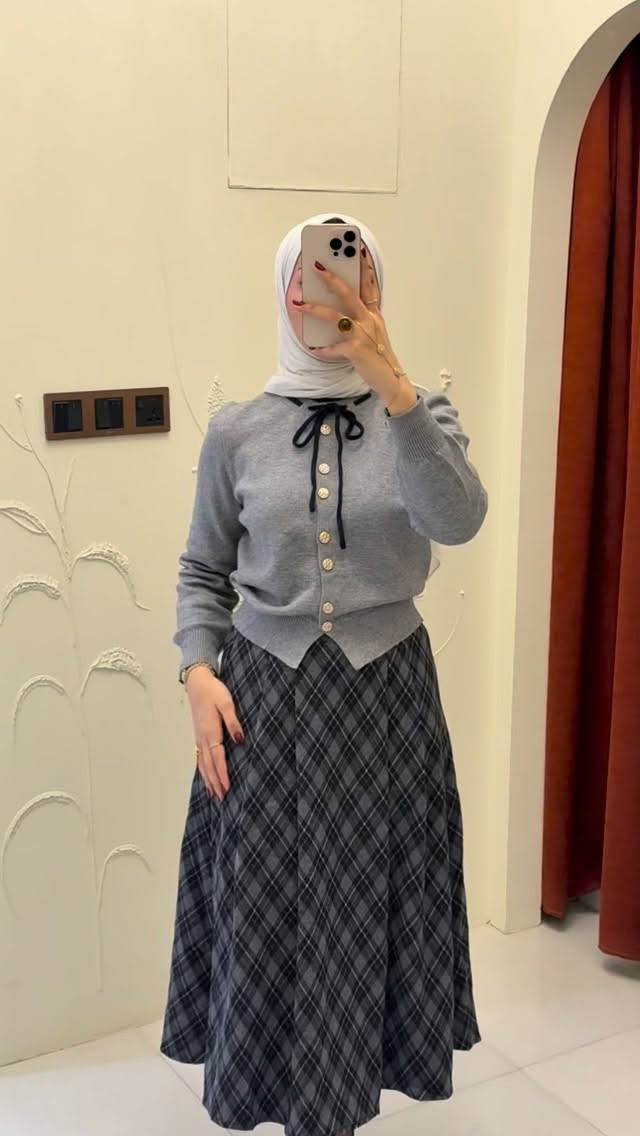 تنورة كاروهات • قياسات كاملة • توصيل لكل المحافظات