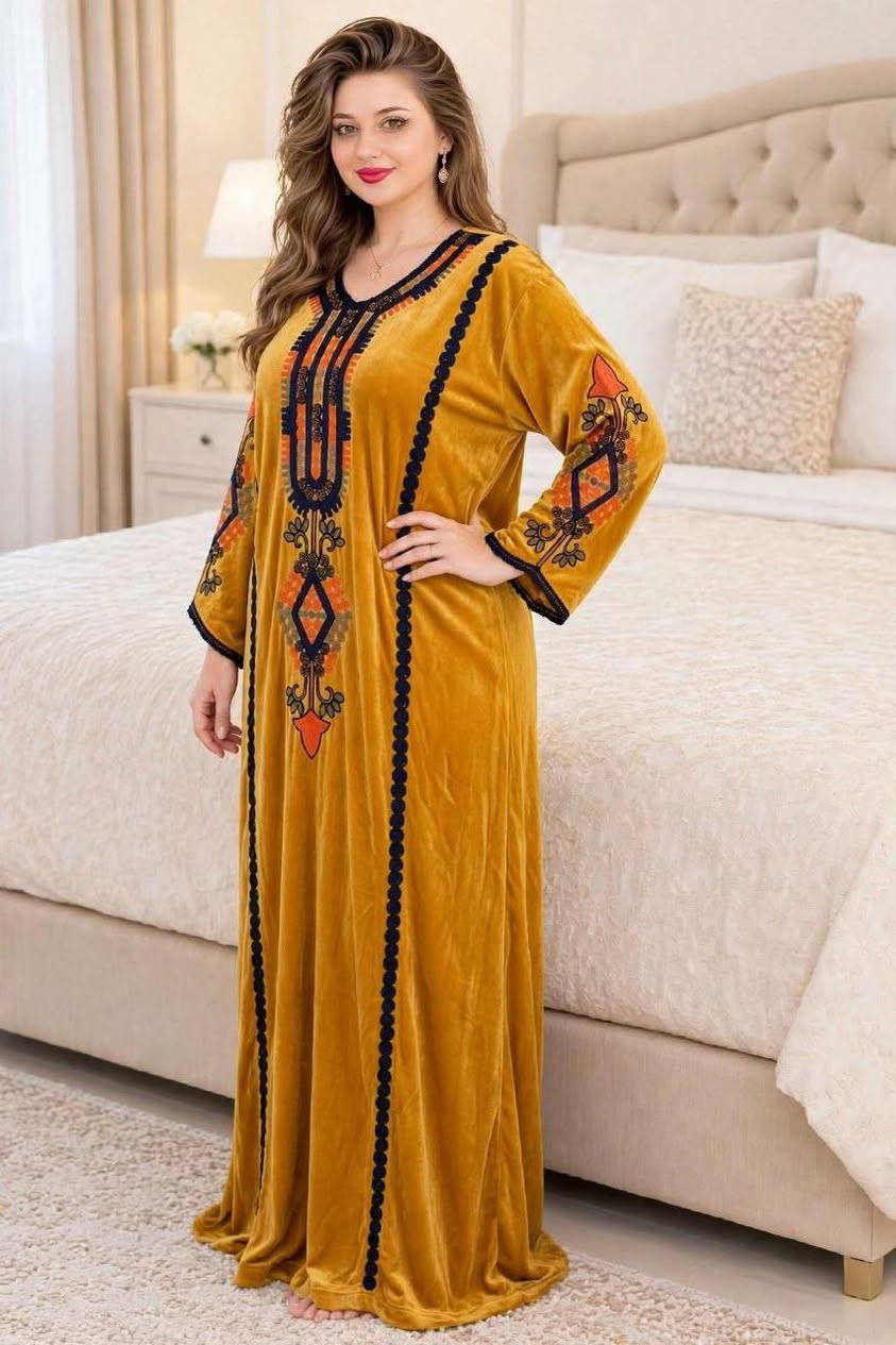 كلابيه مخمل • مقاس L.XL.2XL • نص درزن