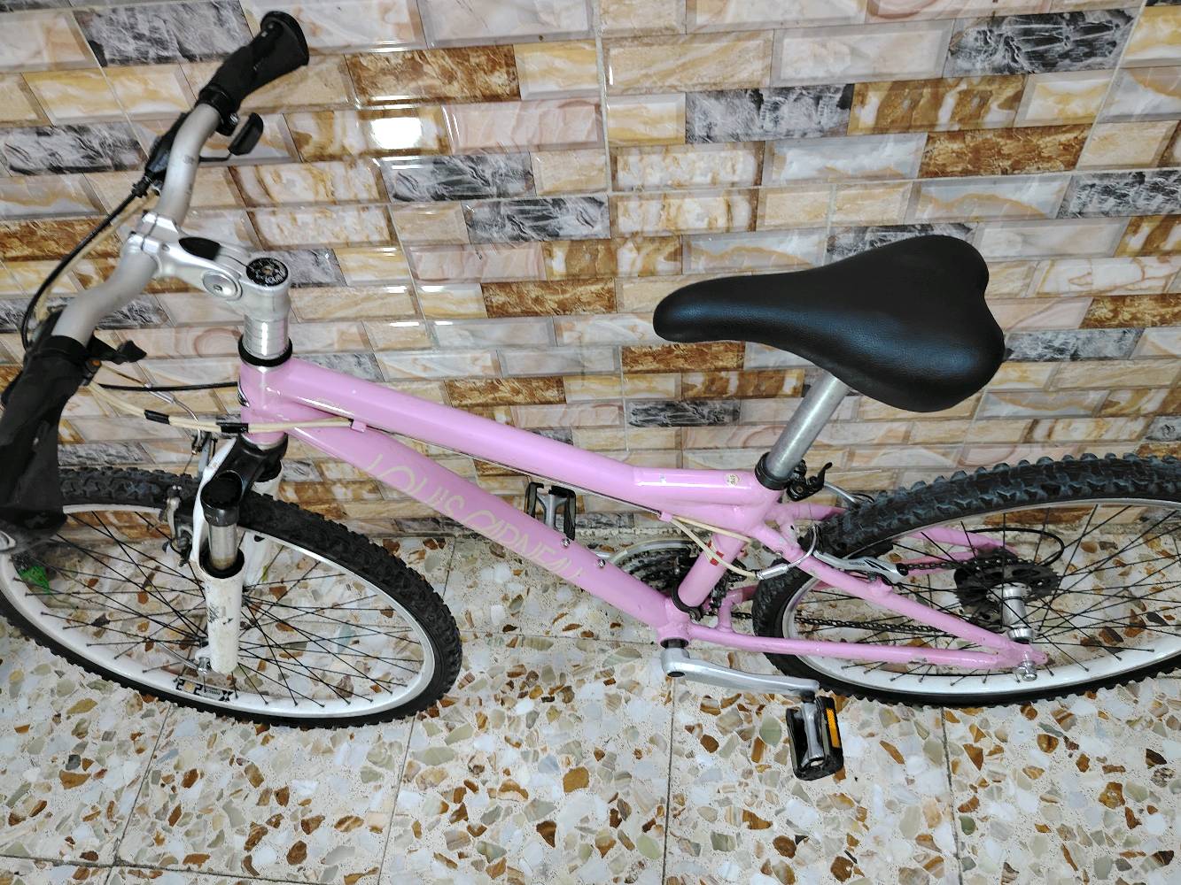 🚴‍♂️ بايسكل لويس غارنو كندي أصلي للبيع 🇨🇦الحجم: 26اللون: وردي مميز جـداً 🩷🤍الحالة: بلادي 100%، شكن وعكرب ونقال وبريكات شغالين، كل نقص ما بي.💵 السعر: 140 ألف (بي مجال للشراي، بدون كسر بالسعر رحمة لوالديكم).📍 العنوان: بغداد - البلديات - شارع المصرف.📞 واتساب: ***********