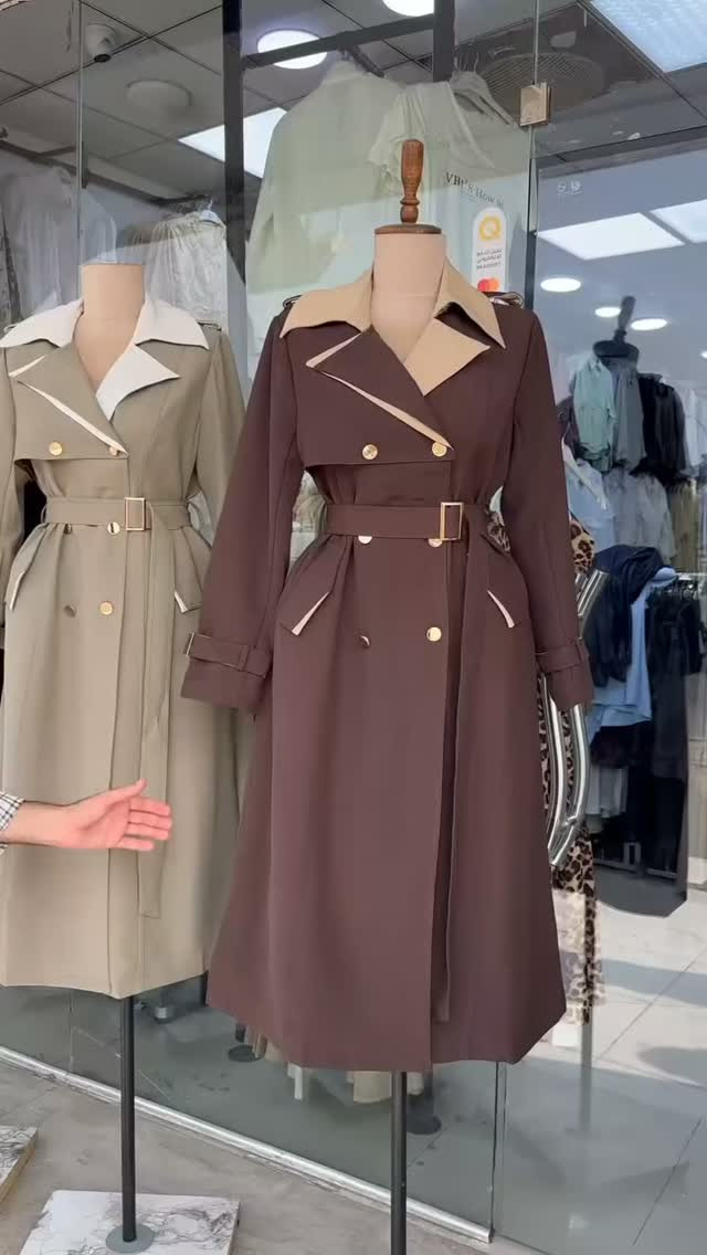 جديد ازياء دبي • كوت شتوي • قياسات ٣٨-٤٨