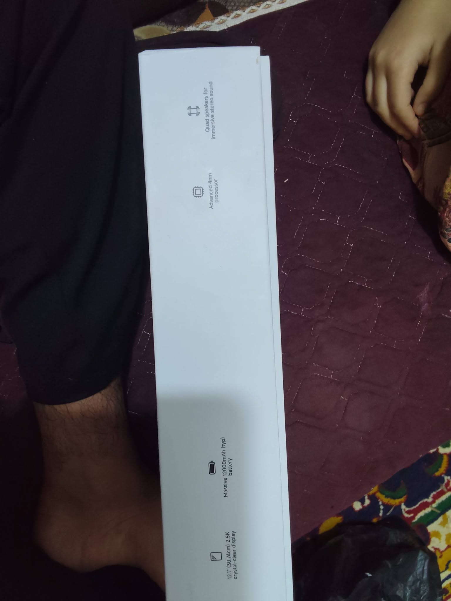 الناصرية الإسكان الصناعي 
Redmi pad pro
ريدمي باد برو مستعمل استعمال نظيف جداً من افضل الأجهزة للدراسه للبيع بسعر سمح ومرتب

💾ذاكرة : 256GB
📲رام : 8G

💠مناسب للدراسه 📚
💠مناسب للالعاب القوية 🔫
💠المعالج: Qualcomm Snapdragon 7s Gen 2
💠نظام التشغيل: Android 14
💠البطارية: 10000 ملي امبير
للتواصل *********** او على الخاص 
سعر 450مجال لطيبين

نص مكتوب في الصور:
- المواصفات والمعلومات التفصيلية RAM ٨,٠+٤,٠ ج.ب المعالج Snapdragon 7s Gen 4 Mobile Platform ثماني النواة بتردد يصل إلى 2.70 جيجاهرتز إصدار نظام التشغيل WPWMIXM.C07.3.0.303.0 إصدار Android Android 16 | BP2A.250605.031.A3 تحديث أمان Android: 2026-08-01 الطراز 25099RP13G إصدار النواة android14-11-g0c3d559bcd85-ab14529422-6.1.138 التخزين الداخلي التخزين المتوفر ٢٠,٣ ج.ب / التخزين الإجمالي ٢٥٦ ج.ب معلومات السلامة الهامة المعلومات القانونية الحالة حالة البطارية والشبكة والمزيد الإعدادات إكمال إعداد جهازك حول الجهاز اللوحي محدث تطبيقات النظام ميزات للأجهزة اللوحيّة حالة الحماية Wi-Fi Diaa al porhen_5G بلوتوث إيقاف الربط بين الأجهزة مزيد من خيارات الاتصال شاشة القفل الإشعارات وشريط الحالة الشاشة الرئيسية الشاشة والسطوع الصوت القلم ولوحة المفاتيح التخصيص بيانات الوجه وقفل الشاشة حماية الخصوصية التطبيقات