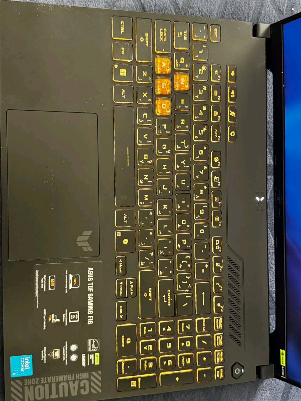 سلام عليكم لابتوب  ASUS TUF Gaming F16 — FX607VU
الكرت NVIDIA GeForce RTX 4050 Laptop — ذاكرة 6GB GDDR6
المعالج Intel Core i5-13450HX
الرامات ddr5 16gb
سعة التخزين ssd m.2 512gb
