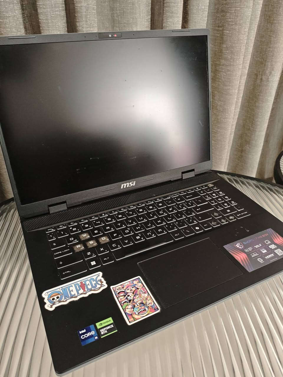 لابتوب msi
معالج i913980hx
كرت شاشة rtx40708gb
رام 23gb ddr5 4800
هارد 1tbssd
كيبورد فل rgb
مستعملة شي بسيط 
سعرها مليونين و700 الف 
***********4 متوفر واتساب
