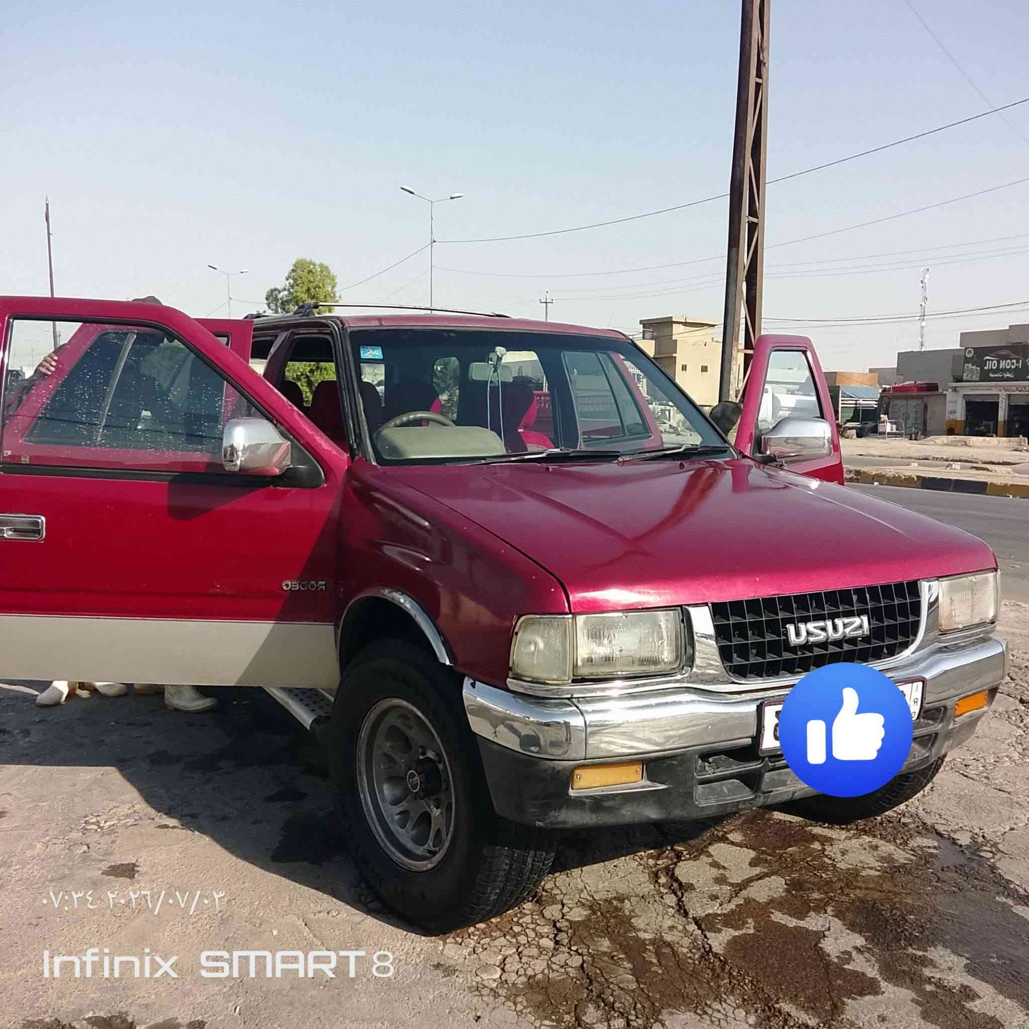 السلام عليكم للبيع ازوزو ياباني
محرك 6 سرندر دفع رباعي

السياره كلهه بلادي ممحور بيهه شي كلهه وضع شركه 

رقم نينوى بسمي سنويتهه تنتهي بل 2030

السعر 45 وبيهه مجال
العنوان موصل الايمن 

للتواصل ***********
