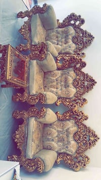 ٤كراسي • ذهبي ملكي • ديوان زاوية