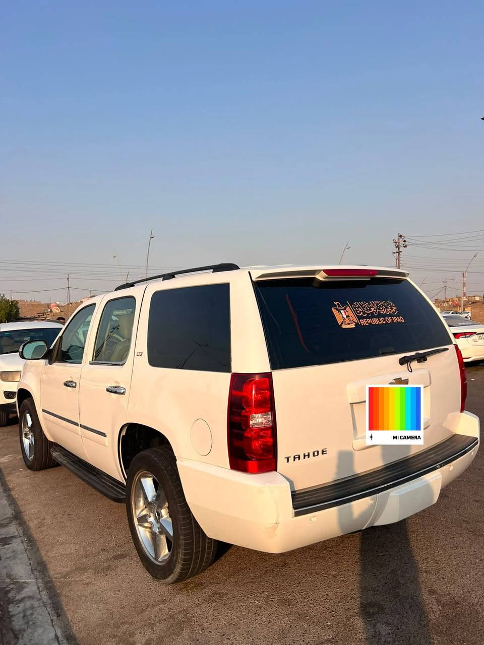 تاهو 2013LTZ
خليجي فول مواصفات 1/1 مكفول قطعتين رش صبغ فقط
فتحه 
 تحكم ستيرن
 مكينه5300
مرايات شفط 
دواسه كهربائية
 تبريد 3قطع
 باب جنطه كهربائية
 رقم شمالي
تخم تاير جديد
***********
