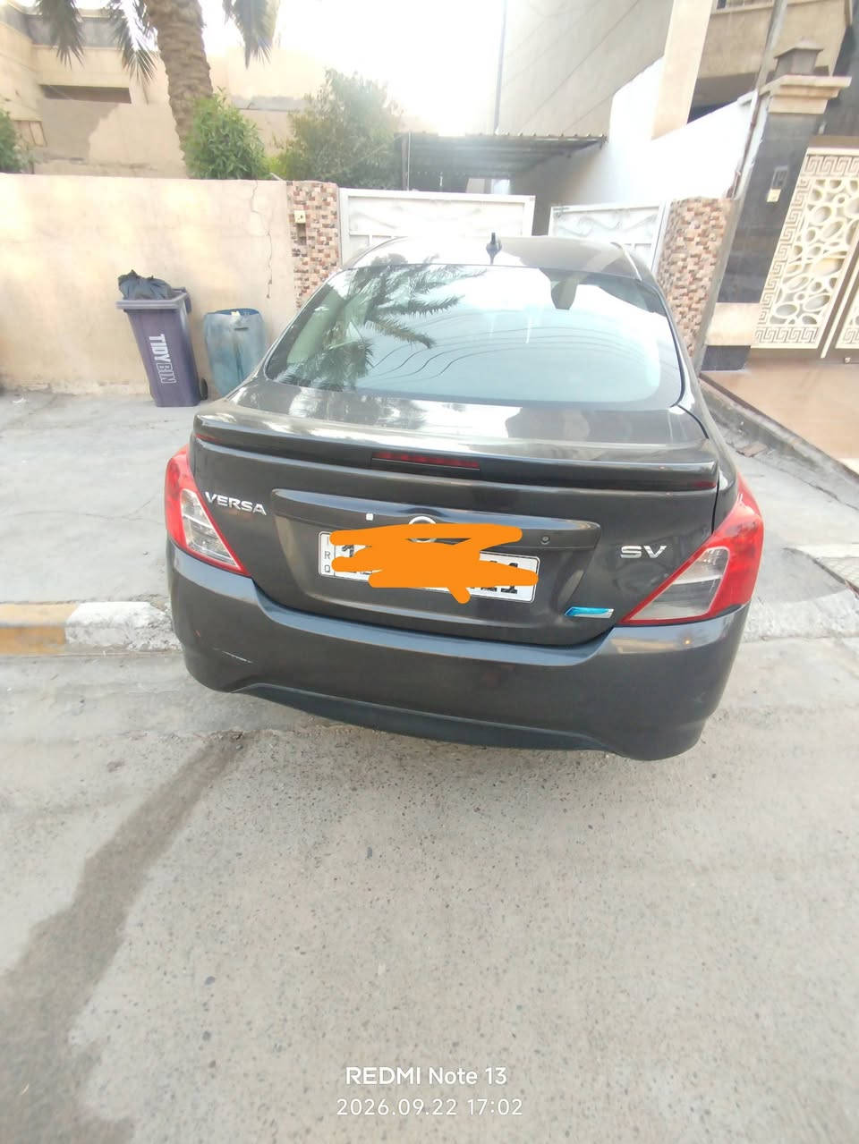 السلام عليكم نيسان فيرسا ٢٠١٥ بيها قطعتين صبغ مكانها العامريه *********** رقم بغداد ب٦٨وربها مجال بسيط

نص مكتوب في الصور:
- REDMI Note 13
- 2026.09.22 17:02