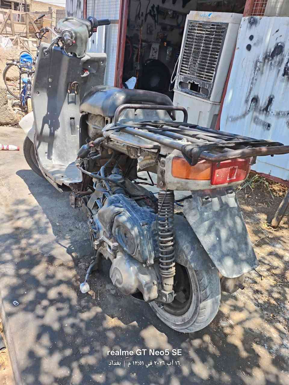 للبيع بيكم محور فراشه
دراجه مجفته و مبدل بوشه وبستم بريز أصلي تفصيخ 
دبلات مال فورزه 010 
لايت عالي ناصي + بك لايت هورن  عداد سرعه و كيج بانزين شغال 
نكره سلف بكل وقت بدون تأخير 
شكد ما تريد حمل عليه 
سعر ٢٨٠ وبيه مجال عنوان بغداد البلديات 
***********
