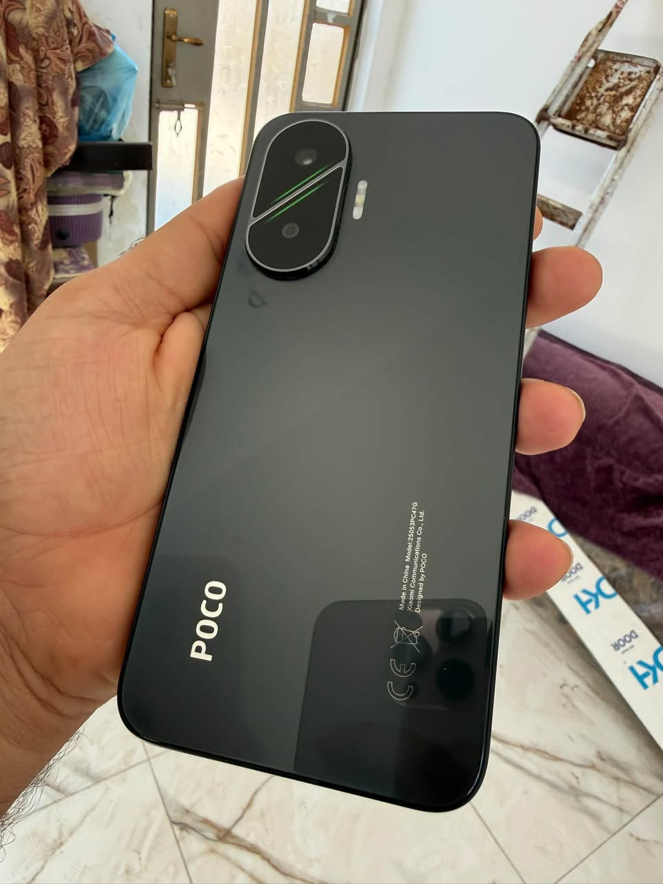 poco F7 //
بطارية 99  مشحون فقط 170 مرة 
بعدة جديد كلش ومكفول حتة من شخط 
ذاكرة 256 
رام 12+12
معالج سناب دراغون 8s Gen 4
الشاشة اموليد  حجمها 6.83  بتردد 120 هيرتز

بطارية 6500 
شحن سريع 90w 
صوت ستيريو قوي 
ببجي 120 فريم 
وبعد مواصفات هواي معروفة 

السعر////500 وبي مجال للشراي

***********
العنوان بابل / قضاء القاسم
