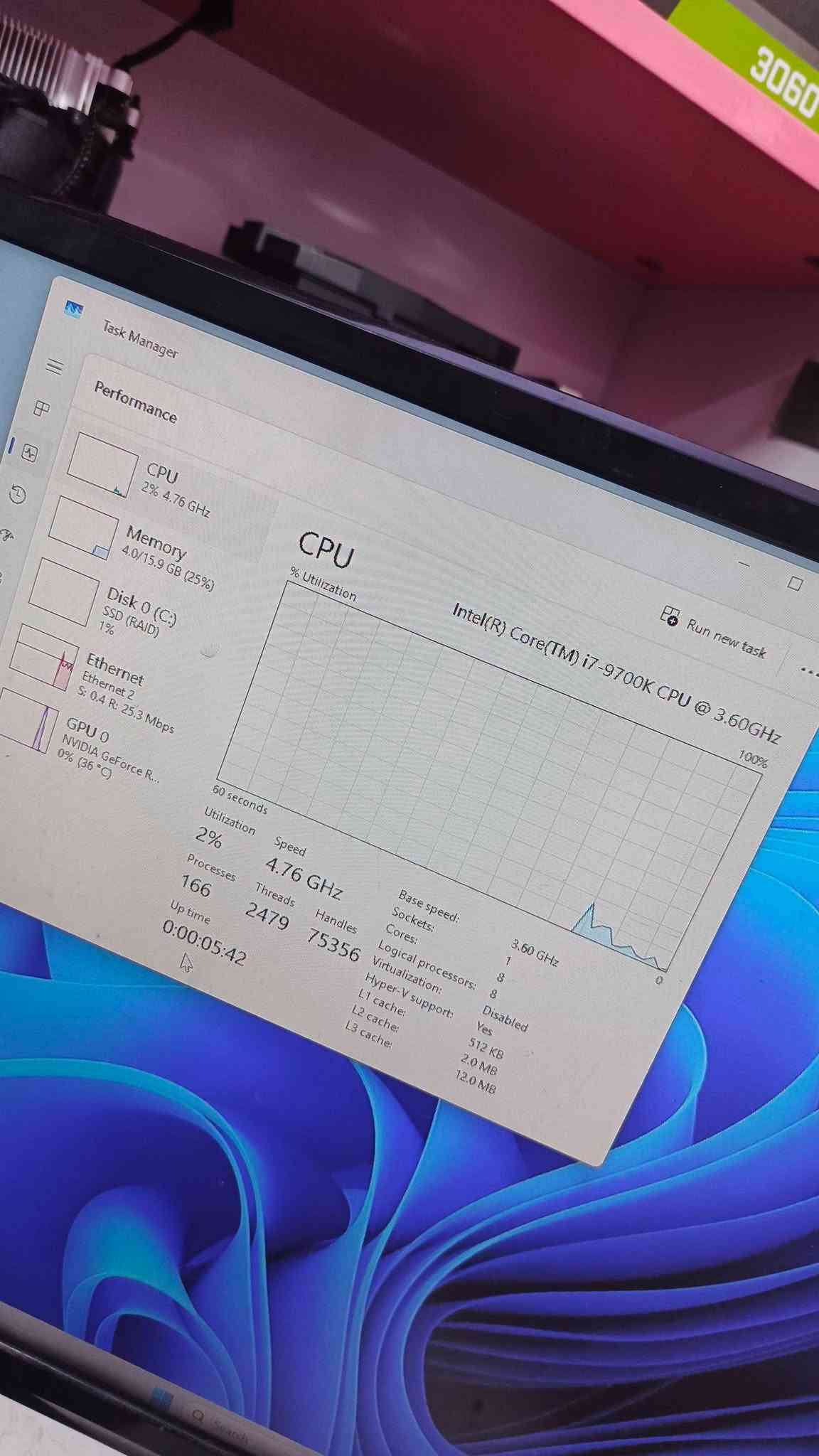 i7-9700K • RTX 3060 Ti • رام 16 جيجا