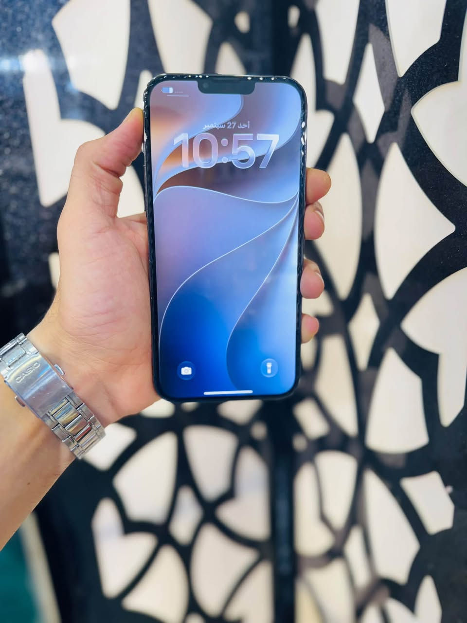 سلام عليكم

ايفون 13Pro Max بلادي بلادي (وتر بروف)
ذاكرة 256 بطارية 92% 
مكفول من كلشي شخط مابي 
كامل ملحقاته الاصلية (كارتون-كيبل)
اللون المميز 🩶
الجهاز ع فحص 
بسعر 775 وبي مجال

للاستفسار // ***********

نص مكتوب في الصور:
- 10:58
- حالة البطارية والشحن
- كما هو الحال مع البطاريات القابلة لإعادة الشحن، بطارية الهاتف قابلة للاستهلاك وتصبح أقل فاعلية مع الوقت. معرفة المزيد...
- 92%
- الحد الأقصى للقدرة
- هذا قياس لقدرة البطارية مقارنة بقدرتها عندما كانت جديدة. قد تتسبب القدرة المنخفضة بتقليل ساعات الاستخدام بين عملية الشحن والأخرى.
- أقصى قدرة للأداء
- تستساعد الأنظمة المدمجة في النظام والمكونات في تخفيف آثار الأداء التي قد تلاحظها أثناء التقدم الكيميائي في عمر بطارية iPhone.
- شحن البطارية المحسن
- للحد من استنزاف عمر البطارية، يتعلم الـ iPhone من عادات الشحن اليومية، بحيث ينتظر ولا يتجاوز 80% حتى يحين موعد حاجتك إلى استخدامه.
- حول
- < iPhone
- الاسم
- < 17.0
- إصدار iOS
- iPhone 13 Pro Max
- اسم الطراز
- MLEJ3LL/A
- رقم الطراز
- GW9DT60XVD
- الرقم التسلسلي
- 0
- الأغاني
- الفيديوهات
- الصور
- 256 غ.ب.
- السعة
- 236,81 غ.ب.
- متوفرة
- 30:D5:3E:22:68:DD
- Wi-Fi عنوان
- Bluetooth
- 30:D5:3E:12:CE:F4
- 7.00.01
- البرنامج الثابت للمودم