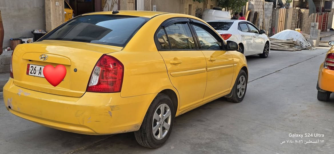 اكسنت 2009 رقم صلاح الدين انكليزي
محرك 16 كير توماتيك جام كهرب 
تحكمات استيرن كروز سرعة
تبريد شغال
ضررها باب وجاملغ امامي 
للتفاصيل الاتصال ***********

