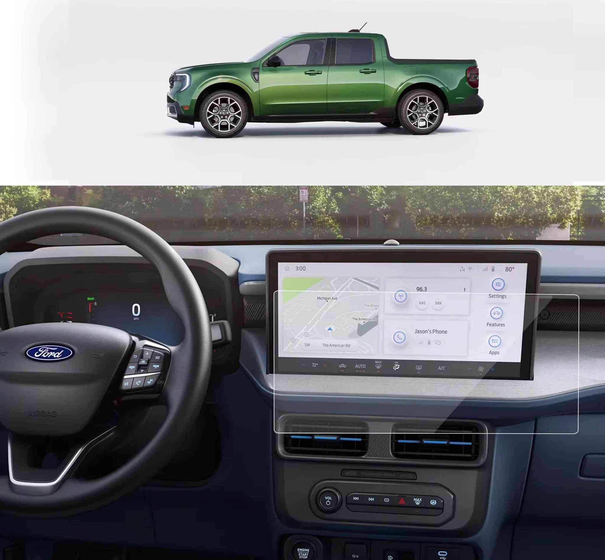 🚗 شاشة حماية زجاجية (Nano/AR Glass) لشاشة سيارة فورد مافريك 2025+ 🚗
احمِ شاشة سيارتك وأعطها مظهرًا أنيقًا وحماية فائقة!

🔹 المواصفات والمميزات:
• الموديلات المتوافقة: مخصصة بدقة (1:1) لسيارات Ford Maverick موديل 2025 وما فوق (Lobo / XL / XLT / Lariat / Tremor).

• سمك دقيق جداً (0.23mm): نحيف للغاية لضمان استجابة لمس سريعة ودقيقة جداً وكأنك تلمس الشاشة الأصلية مباشرة.

• حواف منحنية (2.5D Arc Edge): تصميم حواف ناعمة مريحة لليد ومقاومة للكسر.
• تقنية منع الانعكاس (AR Nano-Coating): نفاذية ضوء
 تصل إلى 97.65% لتقليل الانعكاسات والرؤية الواضحة
 حتى تحت أشعة الشمس القوية.

• وضوح عالي (Ultra HD): يضمن بقاء ألوان الشاشة ووضوحها بأعلى جودة.

• مقاومة للخدش والماء والبصامات (Oleophobic & Waterproof): سهلة التنظيف وتحمي الشاشة من الخدوش اليومية وسوائل اليد.  

💰 السعر: [20 الف]

📞 للتواصل والطلب: يرجى المراسلة على الخاص أو الاتصال برقم الهاتف: [***********]

تتوفر خدمة توصيل لجمع مناطق العراق🚚

نص مكتوب في الصور:
- 0.23MM THICKNESS 2.5 D arc edge,naked screen touch, more comfortable 2.5 D arc edge Slender
- AR Nano -Coating Technology, Refusal Strong Light and Reflection BIBOBO Anti-Reflection Protector Increase the light Transmittance by 97.65%
- Oleophobic and Waterproof Ultra HD Anti-Reflection Touch Sensitive Scratch Resistant
- Original Car Customization 100% Perfect Fit 1:1 1:1 Only compatible with 2025+ Ford Maverick (Lobo /XL/XLT/Lariat/Tremor)