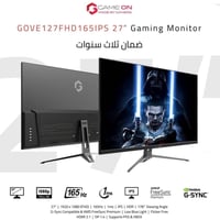 شاشة GameOn مستعملة للبيع 27” 1080 FHD 165HZ 1ms HDMI , DP FREE-SYNC G...