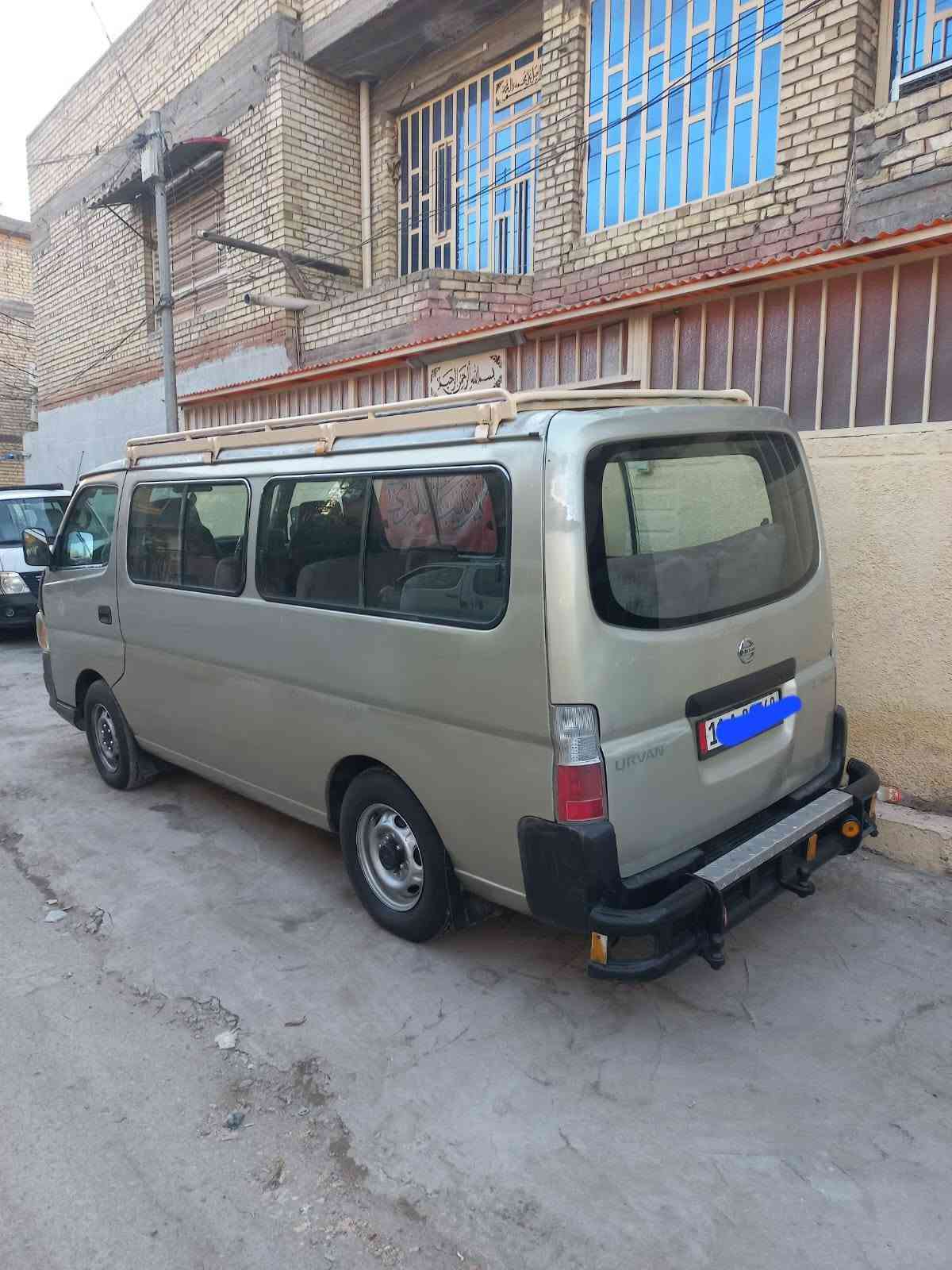 نيسان اورفان ٢٠٠٧ رقم بغداد نكليزي بسمي مصفره محرك كير مكفول تخم تاير جديده صدر جديده السعر ٩٠ وبيها مجال بسيط كلش  مكاني بغداد البلديات ***********
