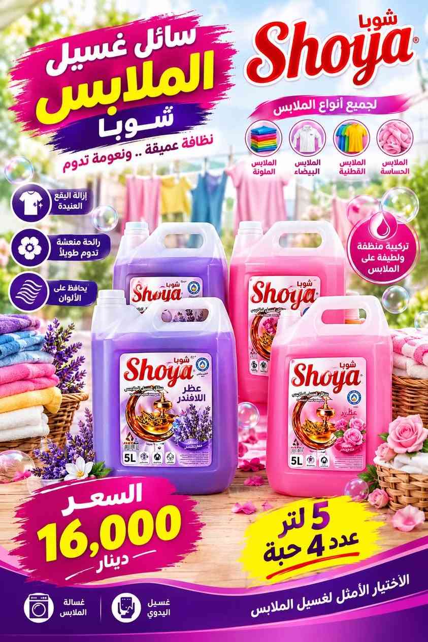منظفات منزلية • شامبو أطفال 700مل • سائل غسيل صحون 5ل