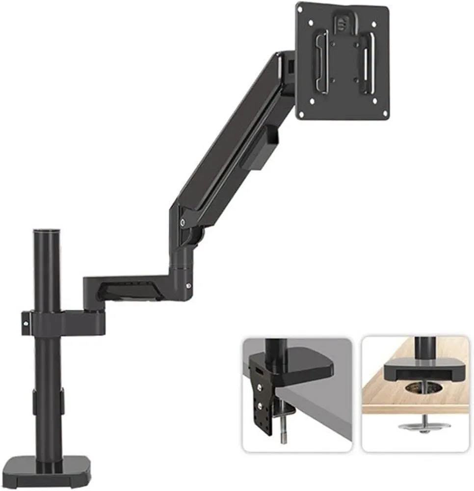 حامل شاشة أحادي ذو ذراع هيدروليكي (Gas Spring Desk Mount) من شركة HEYMIX (الموديل K100). يُستخدم لتثبيت شاشة كمبيوتر واحدة على المكتب لتوفير المساحة وتحسين وضعية الرقبة والنظر أثناء العمل أو الألعاب

توافق حجم الشاشات: يدعم الشاشات التي يتراوح حجمها بين 13 إلى 32 بوصة
خيارات التثبيت على المكتب: يأتي مع خيارين للتثبيت؛ إما عبر الملقط الجانبي (C-Clamp) على حافة الطاولة، أو التثبيت النافذ (Grommet) عبر فتحة في المكتب

لحركة والمرونة: يتيح الذراع الهيدروليكي رفع وخفض الشاشة بسلاسة، مع إمكانية إمالتها للأعلى والأسفل (Tilt)، تدويرها يمينًا ويسارًا (Swivel)، أو لفها بـ 360 درجة للوضع الطولي أو العرضي

للطلب مراسلتنا على الواتساب 
***********
