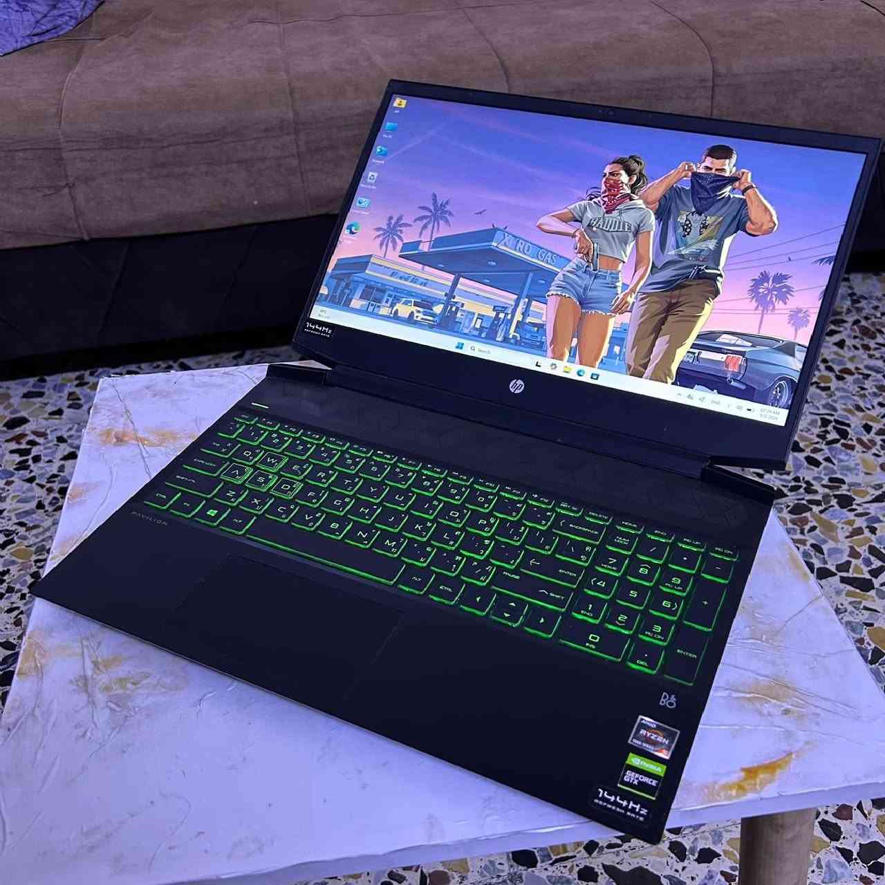 #الوحش HP Pavilion Gaming Laptop  🔥 💚

لابتوب خاص للألعاب و المونتاج و الهندسة و التصاميم

معالج قوي AMD Ryzen 5 5600H بتردد عالي وسريع جداً 3.30 كيكا هيرتز 

رام 16 DDR4 

هارد أول / 256 SSD

هارد ثاني / 1 تيرا HDD 

(حجم تخزين عملاق 1256 كيكا)

كارت شاشه داخلي AMD Redeon(TM) Graphics بحجم 8 كيكا 

كارت شاشه خارجي قوي NVIDIA GeForce GTX 1650 بحجم 4 كيكا 

شاشه 15.6 دقة FHD مع 144 هيرتز (تشبع لوني ممتاز)

كيبورد ضوئي (درجة قوية)

تحتوي على أهم المنافذ .. مع منفذ تايب سي (ثندربولت)

#السعر 590 ألف مع #ملحقات (حقيبة + ماوس + ماوس باد + الشاحن)

بغداد - شارع فلسطين (توصيل #مجاني بكل العراق)

رجاءاً عبر الواتساب فقط ***********
