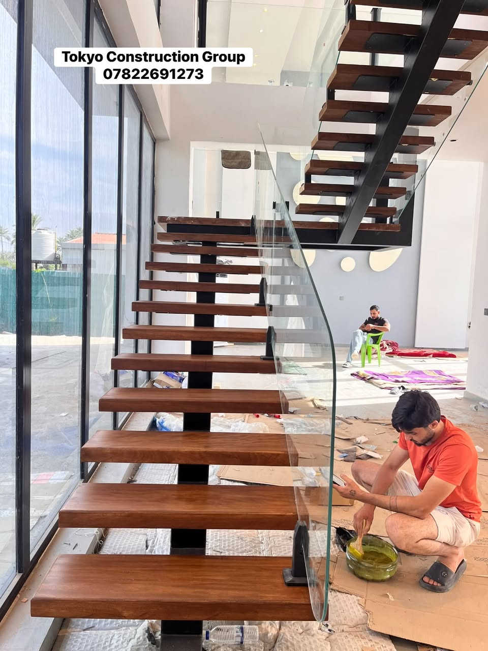 Tokyo Construction Grou  نختص بتنفيذ وتصميم الأعمال الخشبية والديكورات والمشاريع الإنشائية، وتشمل خدماتنا:

🏡 تصميم وتنفيذ الأكواخ الخشبية
🪵 الأعمال الخشبية والديكورات
🪜 تنفيذ وتصميم السلالم الخشبية
🏗️ أعمال المقاولات العامة
✨ تنفيذ مشاريع حسب الطلب وبأعلى جودة

نسعى دائماً لتقديم تصاميم عصرية وتنفيذ احترافي يليق بثقة عملائنا.

📞 للاستفسار والتواصل: ***********
📩 يمكنكم التواصل معنا عبر Messenger

Tokyo Construction Group — نبني أفكاركم بإتقان.

نص مكتوب في الصور:
- Tokyo Construction Group ***********
- Tokyo Construction Group
- ***********